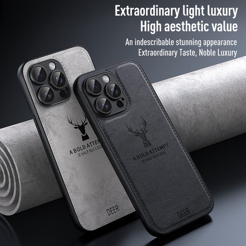 For iPhone 16 15 14 13 12 Pro Max 11 XS Shockproof Deer TPU Slim Flexible Case - Picture 1 of 17