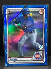 2020 Bowman Draft 1st Edition Blue Foil BD-110 Jordan Nwogu #/150 Chicago Cubs