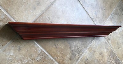 Burnes 24 x 4 x 2.75'' Wood Moulding Traditional Shelf Walnut Cherry Brown Stain