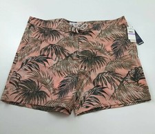 Original Penguin Tropical Leaf Swim Trunks Coral Almond Size 38
