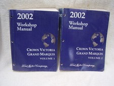 2002 FORD CROWN VICTORA MERCURY GARD MARQUIS  SHOP MANUAL  2 VOLUME SET