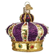 Old World Christmas CROWN OF ROYALTY (36127) Glass Ornament w/OWC Box