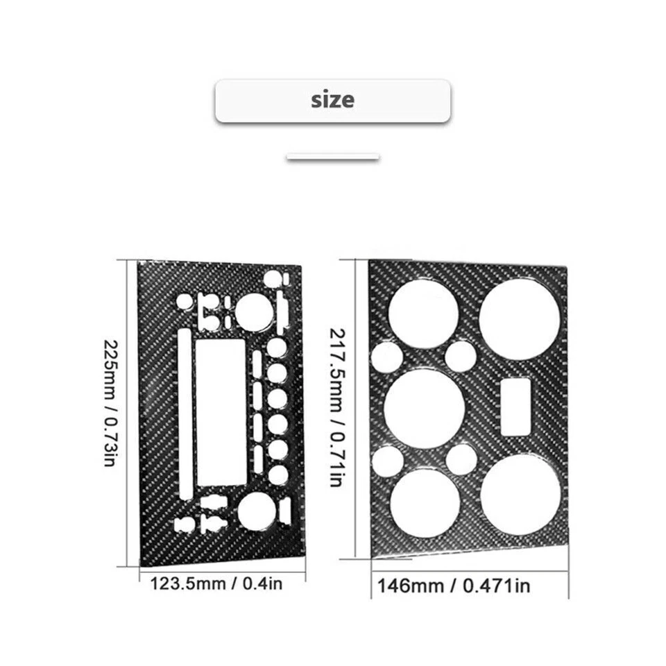 Cubierta de consola central de fibra de carbono para Suzuki Grand Vitara 2010-2013 2 piezas Foto 2 de 4