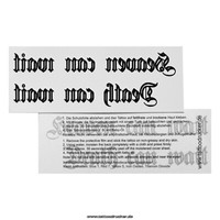 10 X Heaven Can Wait, Death Can Wait Tattoo - Schriftzug In Schwarz - (10)