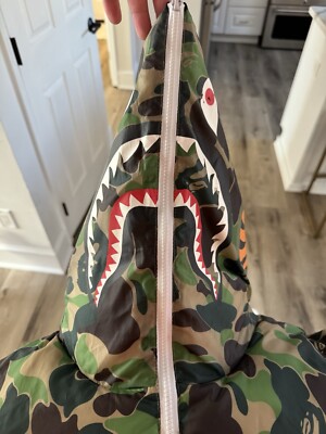 BAPE adidas Shark Hoodie Down Jacket Size L a bathing ape Ape Vape Shark Ho  | eBay