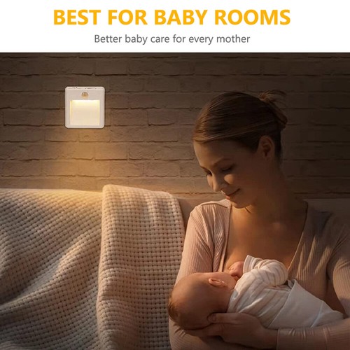 Plug In PIR Motion Sensor Hallway Plug Socket LED Night Light Auto Dusk to Dawn - Picture 10 of 23