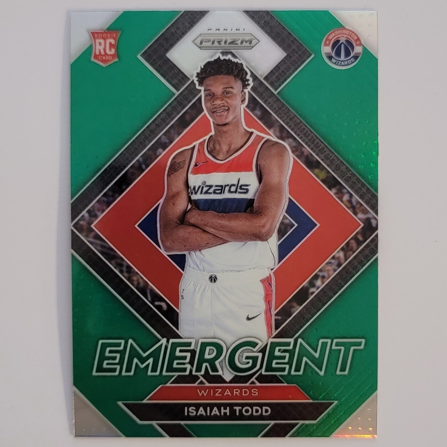 2021-22 Panini Prizm Basketball Isaiah Todd Emergent Green Prizm Rookie Card #30