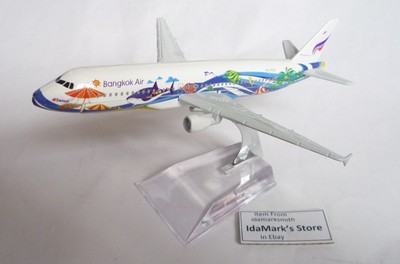 BANGKOK AIR AIRLINES PG Die cast Model Airbus A320 14cm Thailand Plane  Aircraft