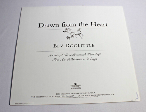 Bev Doolittle Drawn From The Heart Print Signed 1995 Limited Edition 3 Pc. Set - Picture 2 of 9