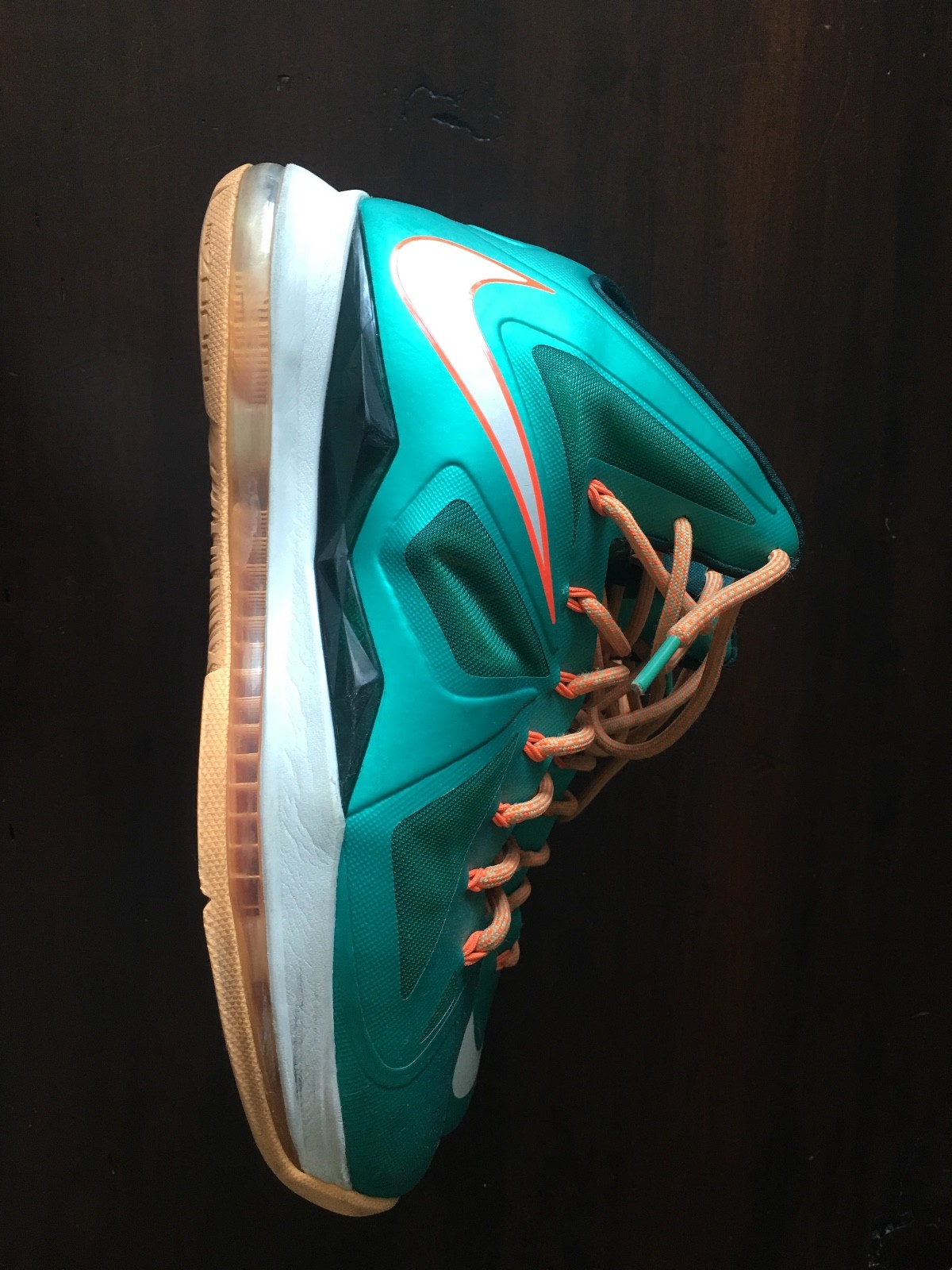 Nike Lebron James 10 Miami Dolphins Men's Size 9.5 Nike Lebron James 10 Miami Dolphins Men's Size 9.5