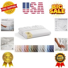 100 Cotton Percale Weave Fitted Sheet, King Size, White, 1 Deep Pocket Fitte...