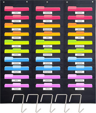 Heavy Duty Storage Pocket Chart for Classroom, 30 Pocket Storage Organizer with