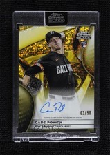 2025 Topps Chrome Black Gold Mini-Diamond Refractor /50 Cade Povich Auto 0ok8