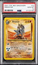 2001 POKEMON NEO DISCOVERY #43 OMASTAR PSA 10