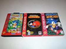 Sonic the Hedgehog 3, & Knuckles, and 3D Blast ☆☆ CIB Complete Sega Genesis