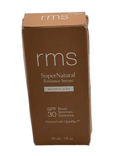 RMS Beauty- SuperNatural Radiance Serum SPF 30- Medium Aura- NIB