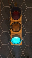 Vintage Traffic Signal Light Lightweight 8 Tct Plug In Led Hanger Sequencer