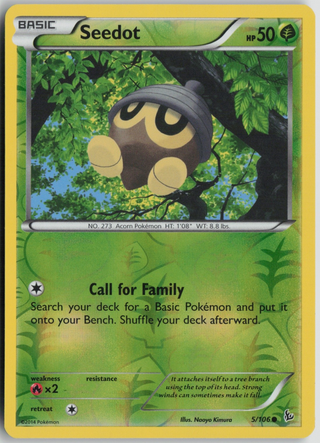 Seedot 5/106 Common XY - Flashfire LP Reverse Holo