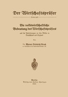 Werner Friedrich Bruck | Die Volkswirtschaftliche Bedeutung Des...