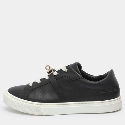 エルメス　38 Hermes Day Size 38 Black Leather Low Top Sneakers | eBay
