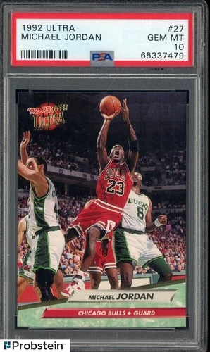 1992 Fleer Ultra #27 Michael Jordan Chicago Bulls HOF PSA 10 GEM MINT