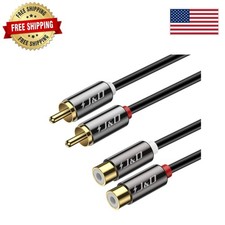 6FT RCA Stereo Extension Cable - Gold Plated Heavy Duty for Optimal Performance