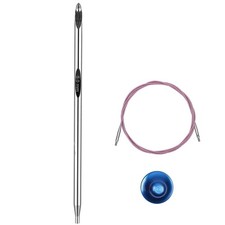 Tunisian Crochet Hook H, Size H8/5mm 24-Inch Flexible Interchangeable Tunisia...