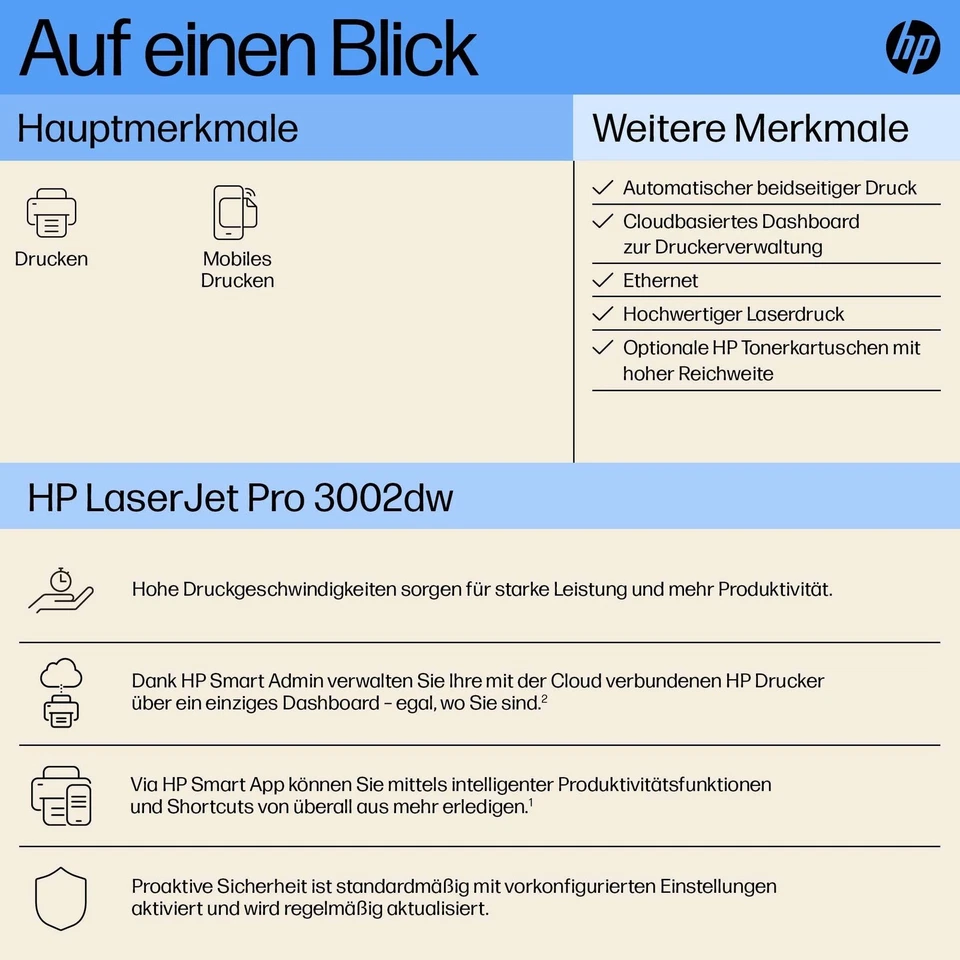 Stampante laser HP 3G652F bianca - Immagine 4 di 4