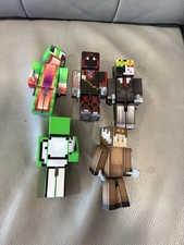 Minecraft Collectable Figures Plastic, Assorted Series, Mixed Lot of 5