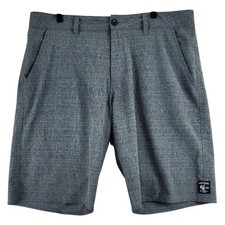Vans Vanphibian Hybrid Shorts Mens 38 Grey Board Shorts Stretch Grid