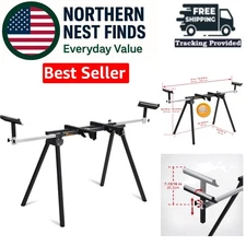 Lightweight Universal Miter Saw Stand - 330 lbs Capacity - Foldable & Portable