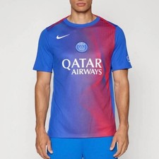 Nike Paris Saint-Germain PSG Dri-FIT Short Sleeve Jersey Blue Mens L Slim Fit