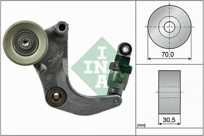 INA 534 0534 10 Spannarm Keilrippenriemen Ø70mm für HONDA CR-V IV (RM)