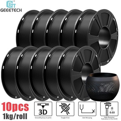 10KG schwarzes PLA Geeetech PLA Filament 1,75 mm 1KG/Rol Filament für 3D-Drucker