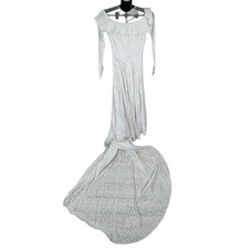 Vintage 1930s/40s Lace Wedding Gown - Cathedral Train - Petite XXS - Restoration