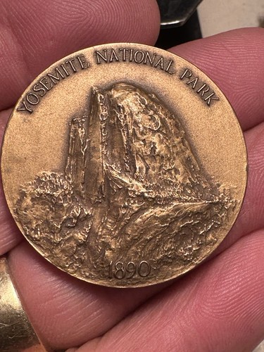 "1972" National Parks Centennial Yosemite National Park California Medal Bronze - Picture 4 of 7
