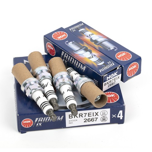 4X 2667 Iridium Spark Plugs For 86-11 Honda Civic Audi Porsche BKR7EIX BP0518110 - Picture 2 of 8
