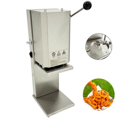 Commercial Electric Curly Fries Cutting Machine Auto Spiral Potato Cutter 110V
