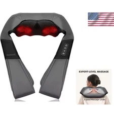 Shiatsu Neck Back Massager with Heat 3D Kneading Shoulder Leg Pain Relief Gift