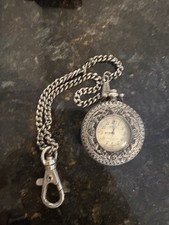 Noble Quartz Pocket Watch Vintage-Style Timepiece with Intricate Engraving