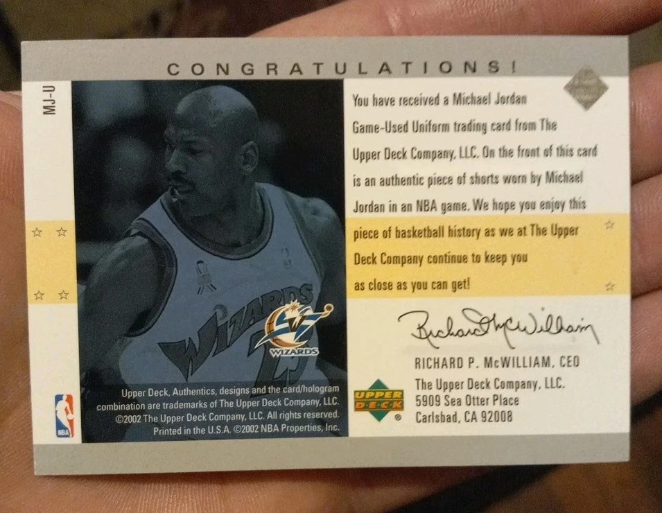 Michael Jordan 2002-03 Upper Deck Uniform Greatness #MJ-U Game Used Jersey🔥🔥🔥 - Image 4 of 4