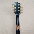 Electric Guitar Mahogany Body Rosewood Fretboard No Brand  Abalone Inlay Black — photo 5