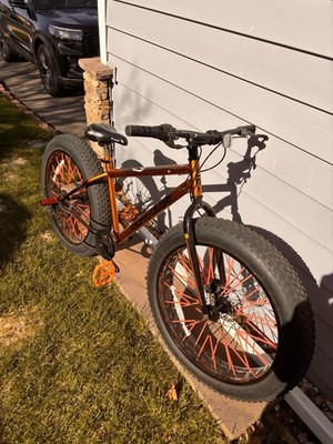 Mongoose Fat Bike Fat Tires 26 in Wheels Orange Black