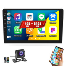 10.1" Double 2 DIN 4G 64GB Apple CarPlay Android 14 Car Stereo Radio GPS Wifi FM