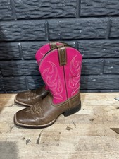 Ariat Square Toe Western Boot Pink Youth Size 2