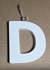 3.5" Wooden Monogram Ornaments Letter "D"