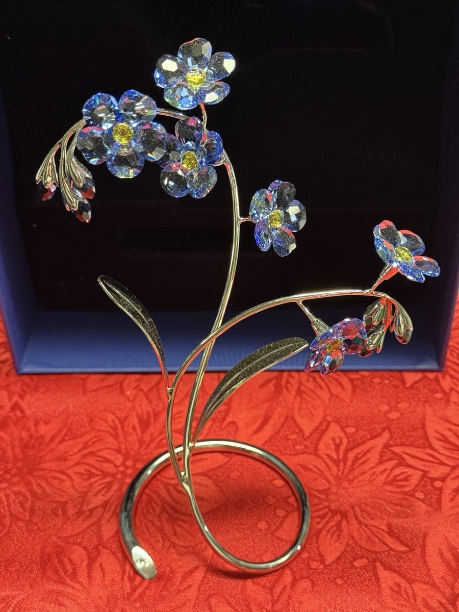 Swarovski Paradise Flower Sapphire Danube 0988071 With Box - Mint