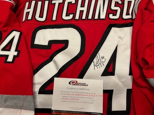 2006 Andrew Hutchinson Autographed First Set Game Worn NHL Authenticated Jersey