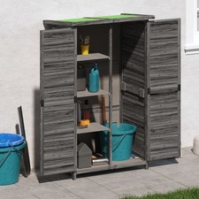 Vidaxx Garden Shed 83x57x140 cm Solid Pine Grey