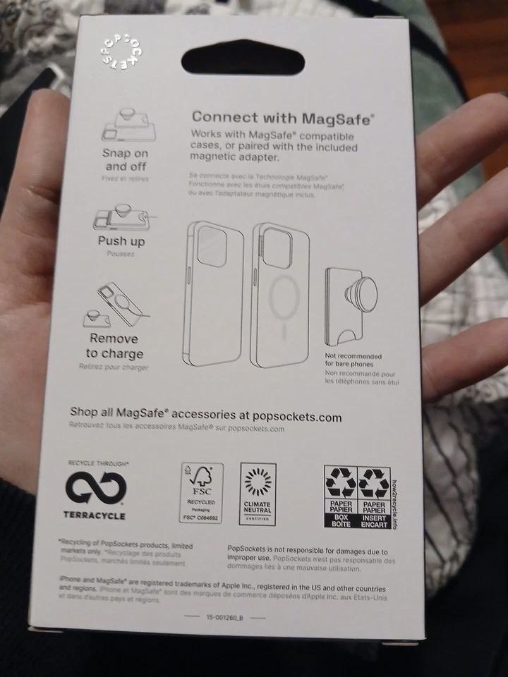 Cartera de teléfono magnética PopSockets INCOMPLETA + para MagSafe - Periwinkle profundo Foto 2 de 2